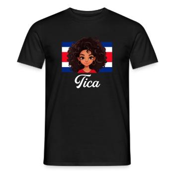 costa rican Queen, costa rica - Männer T-Shirt - Schwarz - Vorne - AI Model Male 178 light (178cm)