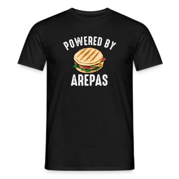 powered by arepas venezuela colombian arepa - Männer T-Shirt - Schwarz - Vorne - AI Model Male 178 light (178cm)