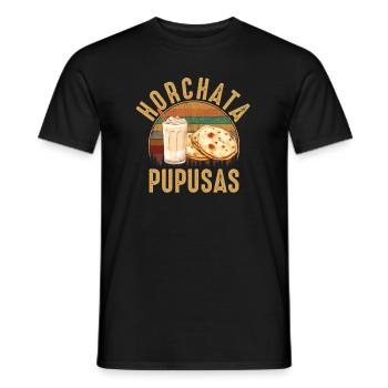 Horchata and pupusas, el salvador salvadorian food - Männer T-Shirt - Schwarz - Vorne - AI Model Male 178 light (178cm)