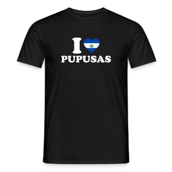 i love pupusas el salvador salvadorian food pupusa - Männer T-Shirt - Schwarz - Vorne - AI Model Male 178 light (178cm)