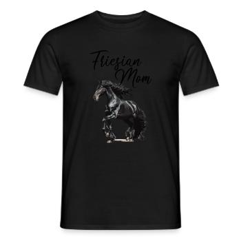 Friesian Mom, friesian horse - Männer T-Shirt - Schwarz - Vorne - AI Model Male 178 light (178cm)