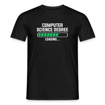 computer science degree - Männer T-Shirt - Schwarz - Vorne - AI Model Male 178 light (178cm)
