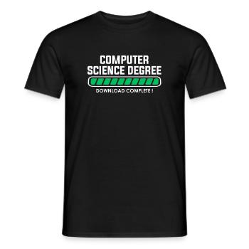 computer science degree - Männer T-Shirt - Schwarz - Vorne - AI Model Male 178 light (178cm)