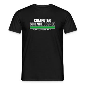 computer science degree - Männer T-Shirt - Schwarz - Vorne - AI Model Male 178 light (178cm)