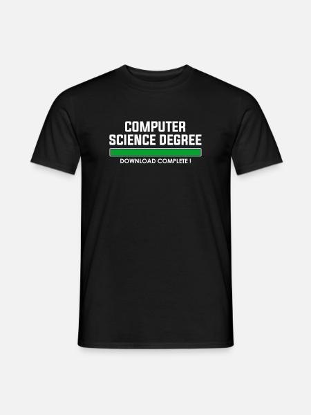 computer science degree - Männer T-Shirt - Schwarz