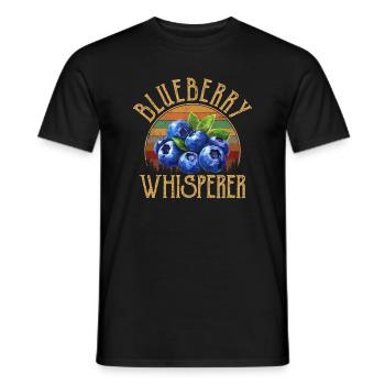 blueberry whisperer, blueberry - Männer T-Shirt - Schwarz - Vorne - AI Model Male 178 light (178cm)