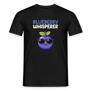 blueberry whisperer, blueberry - Männer T-Shirt - Schwarz - Vorne - AI Model Male 178 light (178cm)