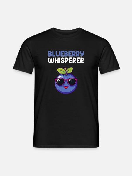 blueberry whisperer, blueberry - Männer T-Shirt - Schwarz