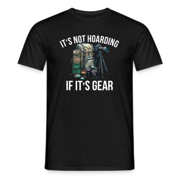 it's not horading gear, Photography camera - Männer T-Shirt - Schwarz - Vorne - AI Model Male 178 light (178cm)
