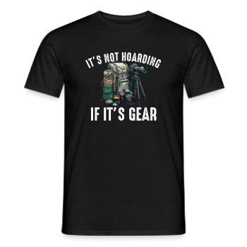 it's not horading gear, Photography camera - Männer T-Shirt - Schwarz - Vorne - AI Model Male 178 light (178cm)