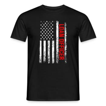 Mortgage Loan Officer american flag - Männer T-Shirt - Schwarz - Vorne - AI Model Male 178 light (178cm)