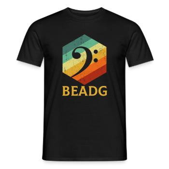 BEADG Bass Clef - Männer T-Shirt - Schwarz - Vorne - AI Model Male 178 light (178cm)