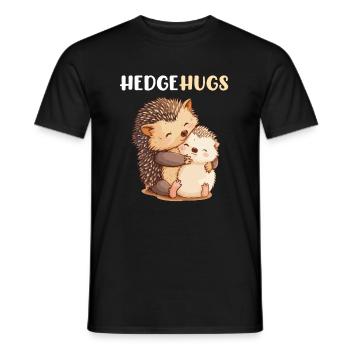 Hedgehugs Cute Hedgehog - Männer T-Shirt - Schwarz - Vorne - AI Model Male 178 light (178cm)