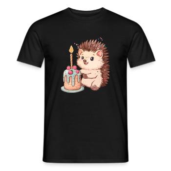 Hedgehugs Cute Hedgehog - Männer T-Shirt - Schwarz - Vorne - AI Model Male 178 light (178cm)