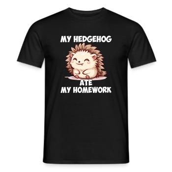 Hedgehugs Cute Hedgehog - Männer T-Shirt - Schwarz - Vorne - AI Model Male 178 light (178cm)