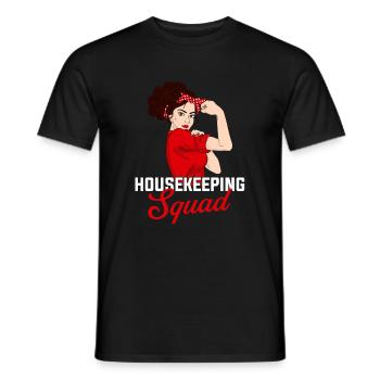 Housekeeping cleaning lover, housekeeper - Männer T-Shirt - Schwarz - Vorne - AI Model Male 178 light (178cm)