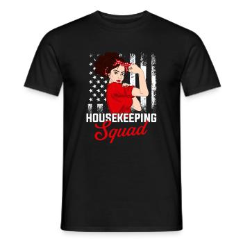 Housekeeping cleaning lover, housekeeper - Männer T-Shirt - Schwarz - Vorne - AI Model Male 178 light (178cm)