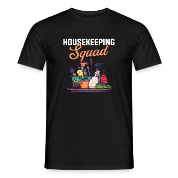 Housekeeping cleaning lover, housekeeper - Männer T-Shirt - Schwarz - Vorne - AI Model Male 178 light (178cm)