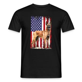 Belgian Malinois - Männer T-Shirt - Schwarz - Vorne - AI Model Male 178 light (178cm)