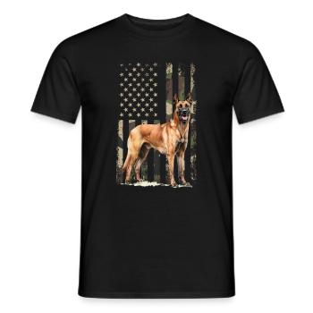 Belgian Malinois - Männer T-Shirt - Schwarz - Vorne - AI Model Male 178 light (178cm)