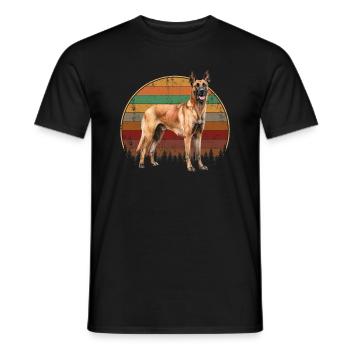 Belgian Malinois - Männer T-Shirt - Schwarz - Vorne - AI Model Male 178 light (178cm)