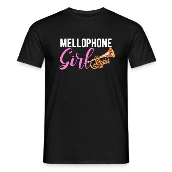 Mellophone Girl, marching band mellophone - Männer T-Shirt - Schwarz - Vorne - AI Model Male 178 light (178cm)