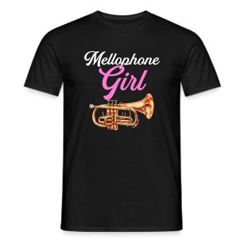 Mellophone Girl, marching band mellophone - Männer T-Shirt - Schwarz - Vorne - AI Model Male 178 light (178cm)