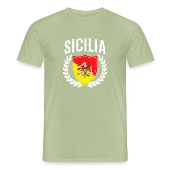 Sicilia Italia, sicilian - Männer T-Shirt - Sage - Vorne - AI Model Male 178 light (178cm)