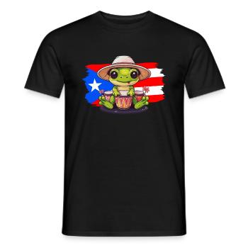 Puerto rican coqui frog taino - Männer T-Shirt - Schwarz - Vorne - AI Model Male 178 light (178cm)