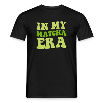 matcha latte, matcha - Männer T-Shirt - Schwarz - Vorne - AI Model Male 178 light (178cm)