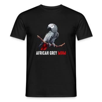 african grey parrot - Männer T-Shirt - Schwarz - Vorne - AI Model Male 178 light (178cm)