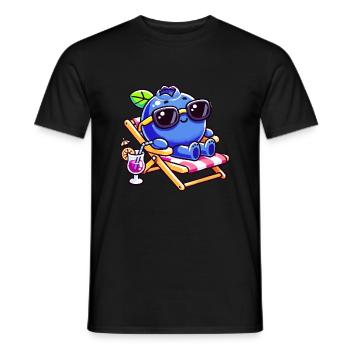 blueberry whisperer, blueberry - Männer T-Shirt - Schwarz - Vorne - AI Model Male 178 light (178cm)
