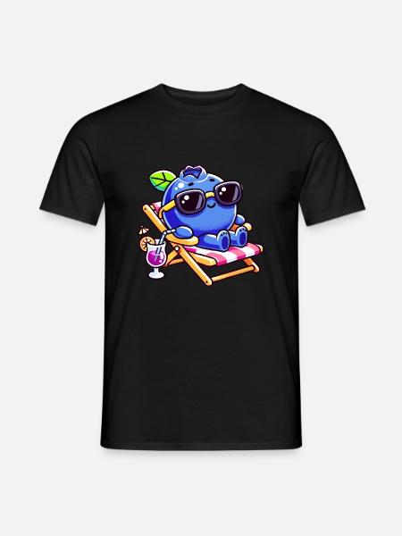 blueberry whisperer, blueberry - Männer T-Shirt - Schwarz