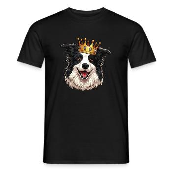 vintage Border Collie Dog - Männer T-Shirt - Schwarz - Vorne - AI Model Male 178 light (178cm)