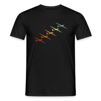 Sailplane Glider Aviation - Männer T-Shirt - Schwarz - Vorne - AI Model Male 178 light (178cm)