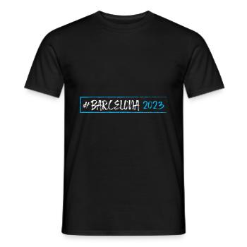 Barcelona 2023 - Männer T-Shirt - Schwarz - Vorne - AI Model Male 178 light (178cm)