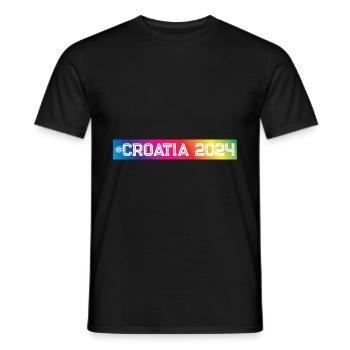 Croatia 2024 Colorful - Men's T-Shirt - black - Front - AI Model Male 178 light (178cm)