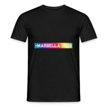 Marbella 2023 Colorful - Men's T-Shirt - black - Front - AI Model Male 178 light (178cm)