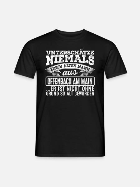 Der alte Mann aus OFFENBACH AM MAIN - Männer T-Shirt - Schwarz
