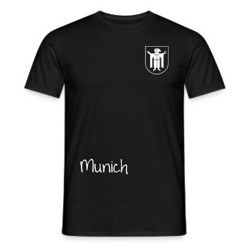 Munich München Wappen - Männer T-Shirt - Schwarz - Vorne - AI Model Male 178 light (178cm)