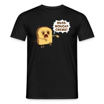 Zombie Toast: Nuss-Nougat-Creme - Männer T-Shirt - Schwarz - Vorne - AI Model Male 178 light (178cm)