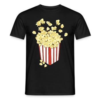 Tenue de costume de pop-corn - T-shirt homme - noir - Devant - AI Model Male 178 light (178cm)