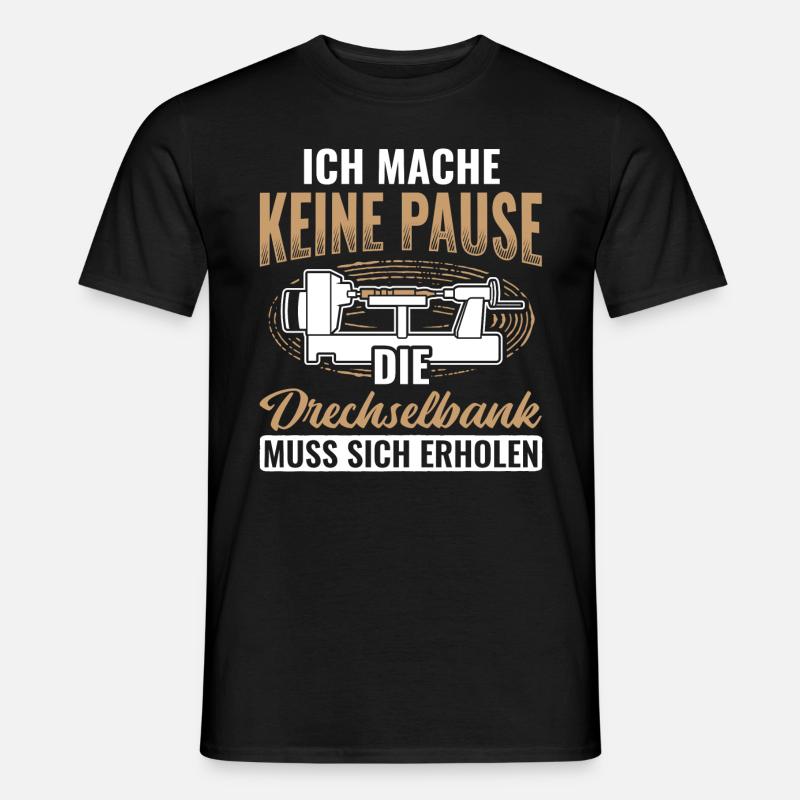 Drechseln Drehen Drechsler - Männer T-Shirt - Schwarz