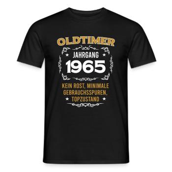 Geburtstag, Original Old Timer, Baujahr 1965 - Männer T-Shirt - Schwarz - Vorne - AI Model Male 178 light (178cm)