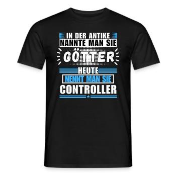 Gods in Antiquity. Today Controller - Men's T-Shirt - black - Front - AI Model Male 178 light (178cm)