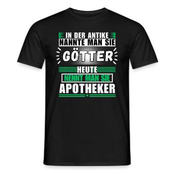 Götter in der Antike. Heute Apotheker - Männer T-Shirt - Schwarz - Vorne - AI Model Male 178 light (178cm)