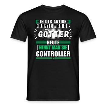 Gods in Antiquity. Today Controller - Men's T-Shirt - black - Front - AI Model Male 178 light (178cm)