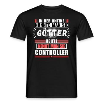 Gods in Antiquity. Today Controller - Men's T-Shirt - black - Front - AI Model Male 178 light (178cm)