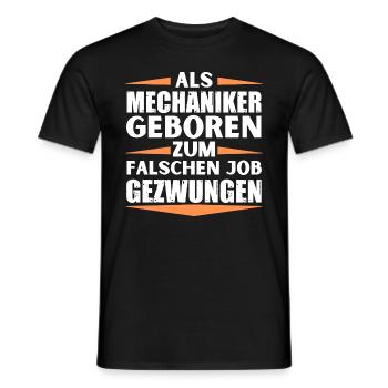 Mechaniker im falschen Job gelandet - Männer T-Shirt - Schwarz - Vorne - AI Model Male 178 light (178cm)