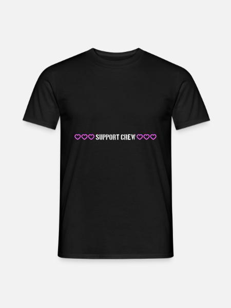 Support Crew Herz Liebe - Männer T-Shirt - Schwarz